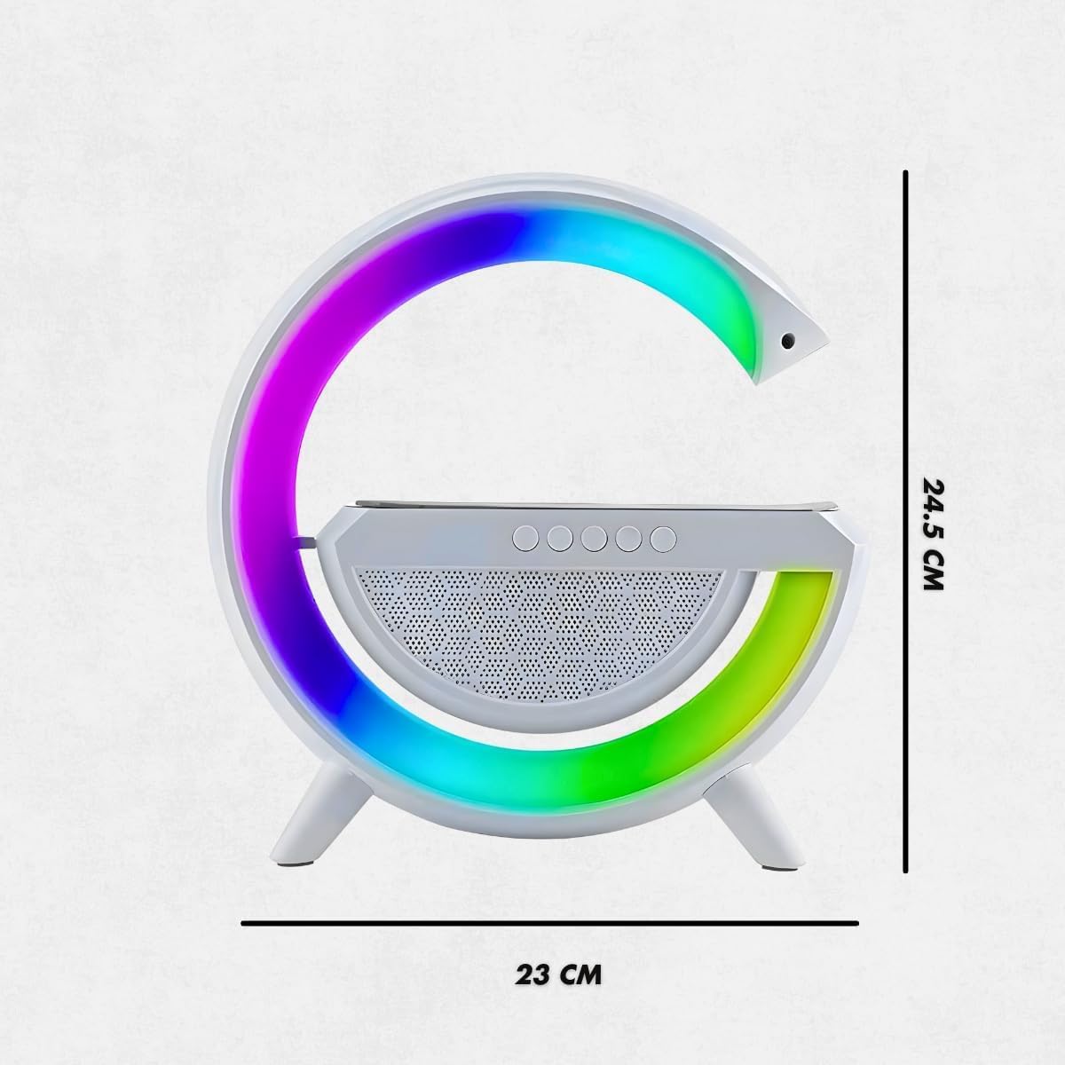 FaveGrove™ G-Shape LED Wireless Charging Speaker Lamp