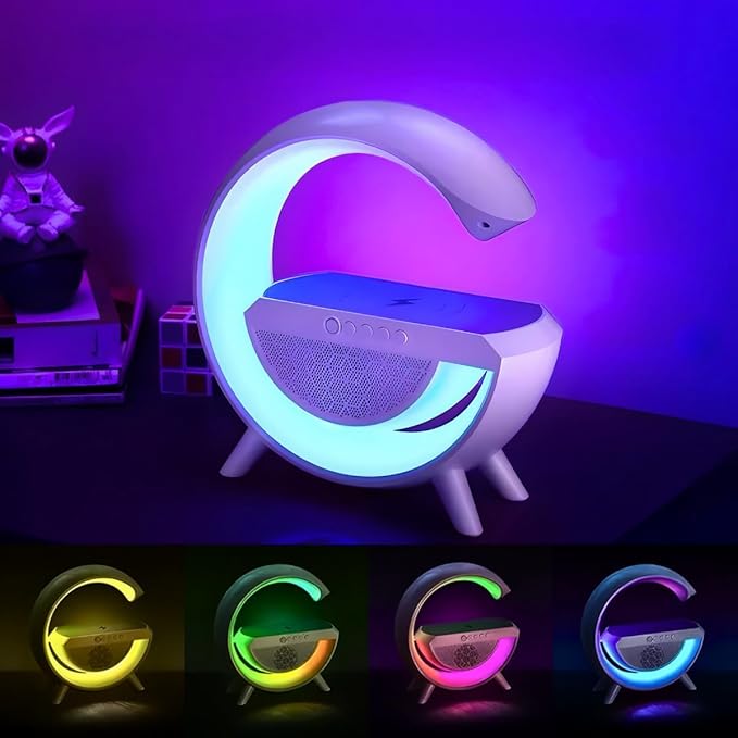FaveGrove™ G-Shape LED Wireless Charging Speaker Lamp