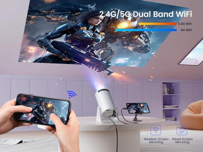 FaveGrove™ Smart Projector Android, 1080P& 4K Ultra